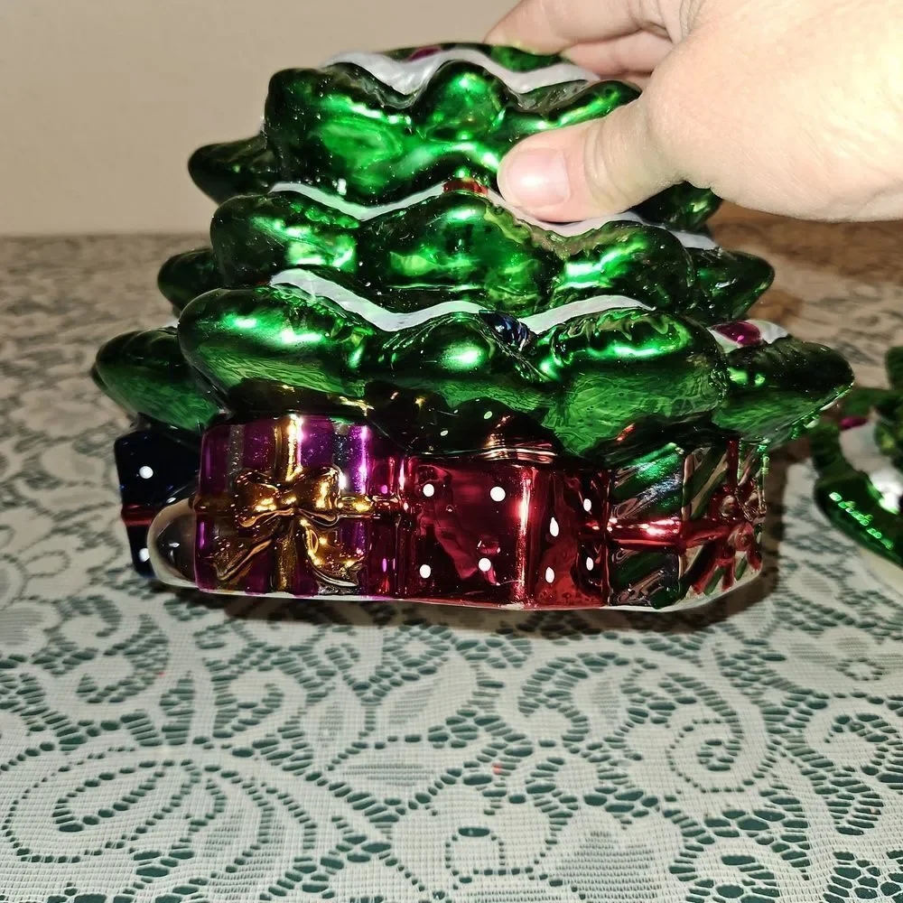 David's Cookies Ceramic 12' Christmas Tree Cookie Jar with Lid